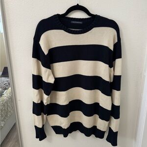 Striped Navy and Cream Sweater from brandy